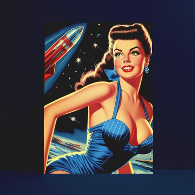 Carte Postale Armoire d'espace rétro (Créateur téléchargé)