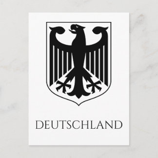 Carte Postale Armoiries allemandes Deutschland noir et blanc