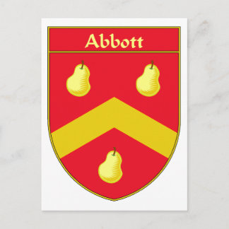 Carte Postale Armoiries d'Abbott/crête de famille