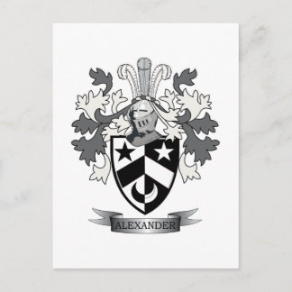 Carte Postale Armoiries d'Alexander Family Crest