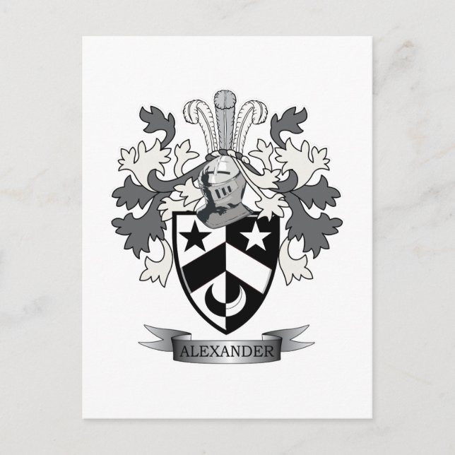 Carte Postale Armoiries d'Alexander Family Crest (Devant)