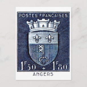 Carte Postale Armoiries d'Angers France