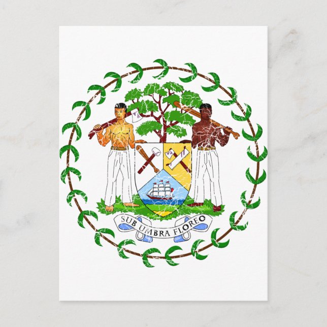 Carte Postale Armoiries De Belize (Devant)