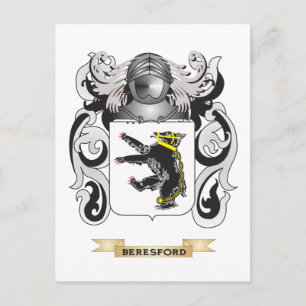 Carte Postale Armoiries de Beresford (Armoiries de la famille)
