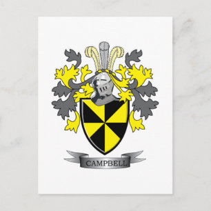 Carte Postale Armoiries de Campbell Family Crest