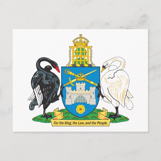 Carte Postale Armoiries De Canberra (Devant)