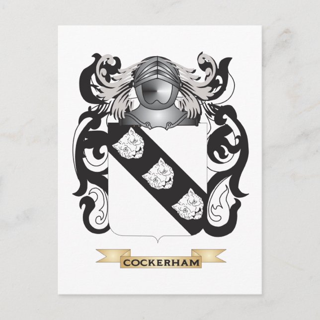 Carte Postale Armoiries de Cockerham (Devant)