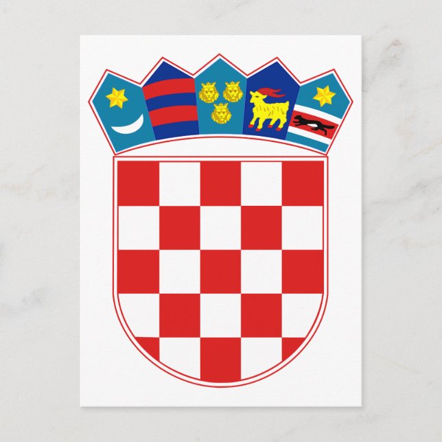 Carte postale Armoiries de Croatie (Devant)