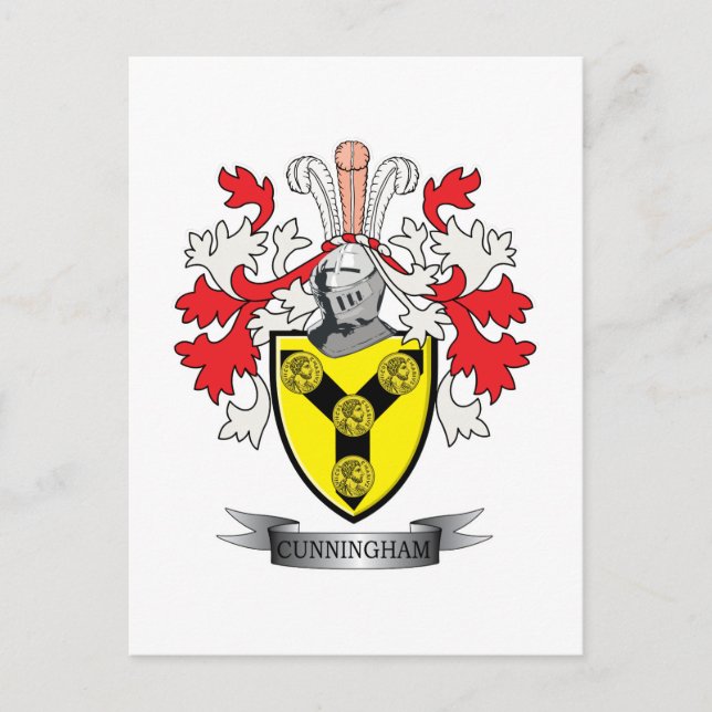 Carte Postale Armoiries de Cunningham Family Crest (Devant)