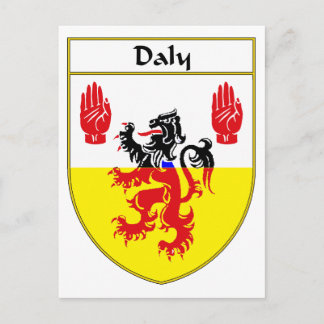 Carte Postale Armoiries de Daly Coat/crête de famille