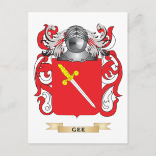 Carte Postale Armoiries de Gee Coat (crête de famille)