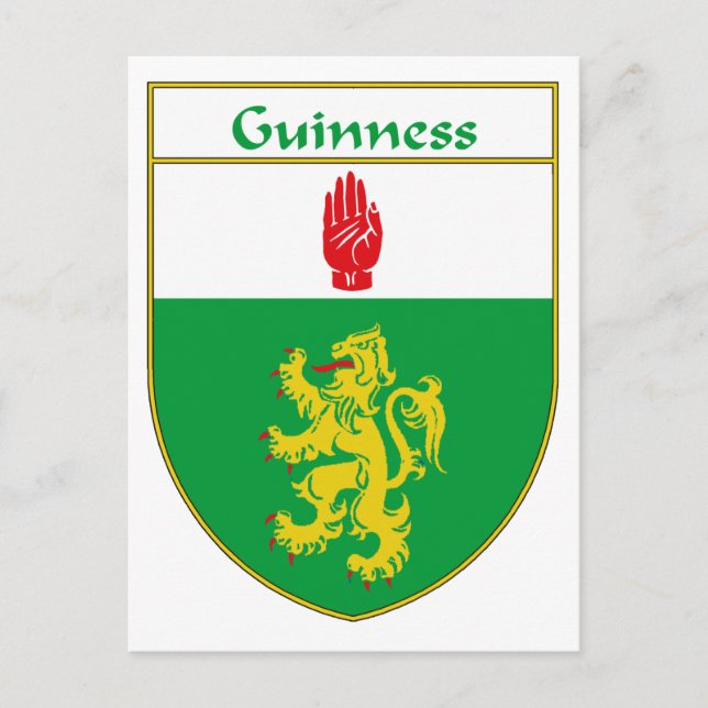 Carte Postale Armoiries de Guinness/Blason de Famille (Devant)
