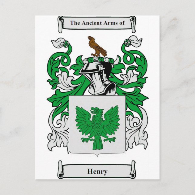 Carte Postale Armoiries de Henry (Irlande) (Devant)