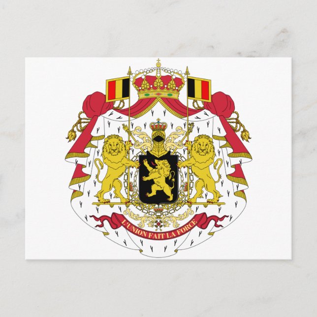 Carte Postale Armoiries de la Belgique (Devant)