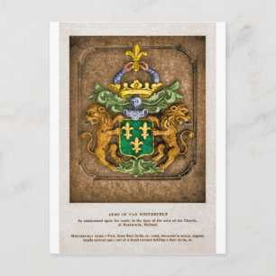 Carte Postale Armoiries De La Famille Hollandaise De Westerfield