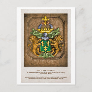 Carte Postale Armoiries de la famille néerlandaise Westerfield.