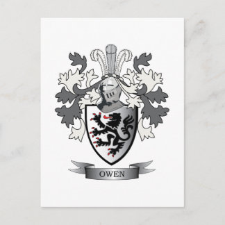 Carte Postale Armoiries de la famille Owen Crest
