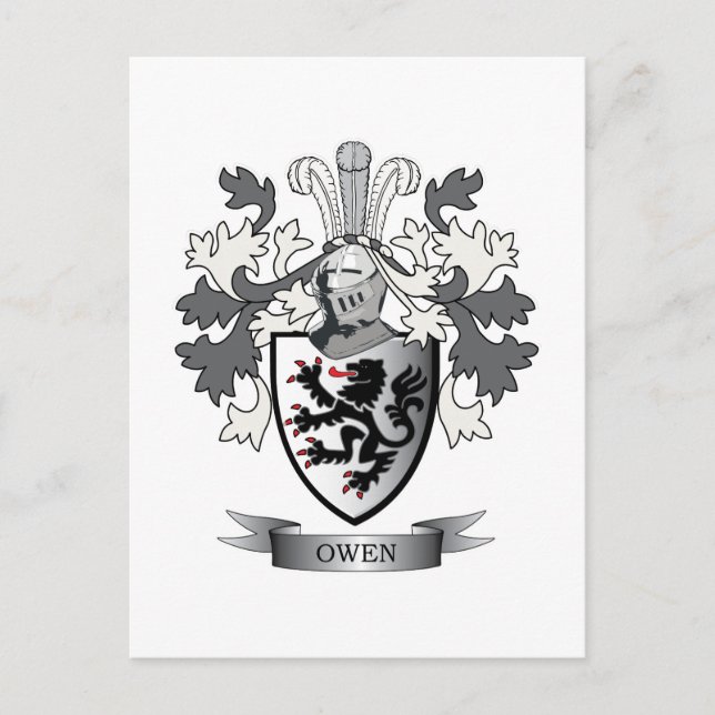 Carte Postale Armoiries de la famille Owen Crest (Devant)