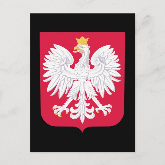 Carte Postale Armoiries de la Pologne (Devant)