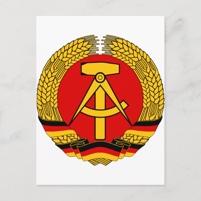 Carte Postale Armoiries de la RDA (Devant)