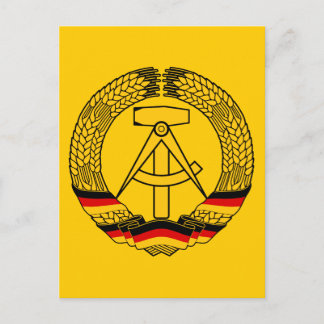 Carte Postale Armoiries de l'Allemagne de l'Est / Sceau d'État d