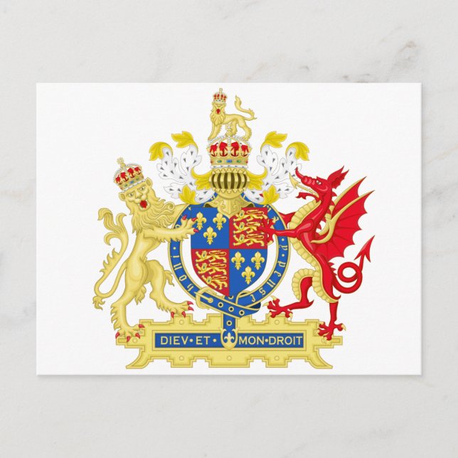 Carte Postale Armoiries de l'Angleterre (Devant)