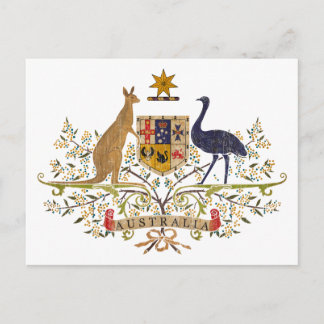 Carte Postale Armoiries De L'Australie vintage
