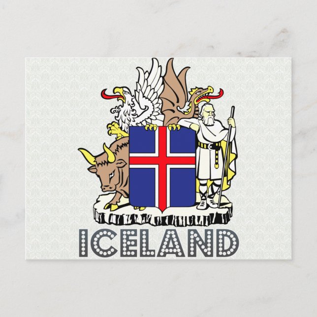 Carte Postale Armoiries de l'Islande (Devant)