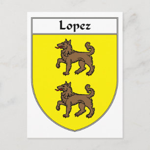 Carte Postale Armoiries de Lopez/crête de famille