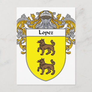 Carte Postale Armoiries de Lopez (manteaux)