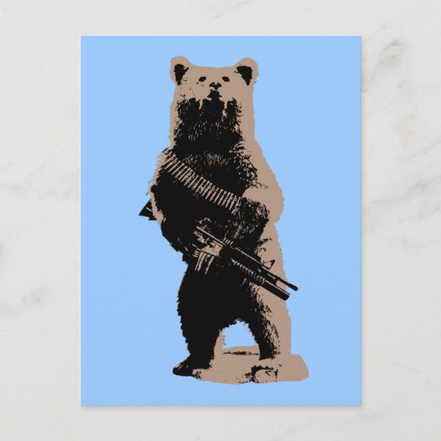 Carte Postale Armoiries de l'ours Grizzli Ours (Devant)