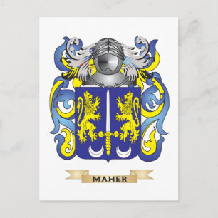 Carte Postale Armoiries de Maher (crête de famille)