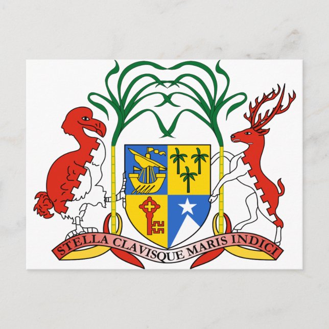 Carte Postale Armoiries De Maurice (Devant)