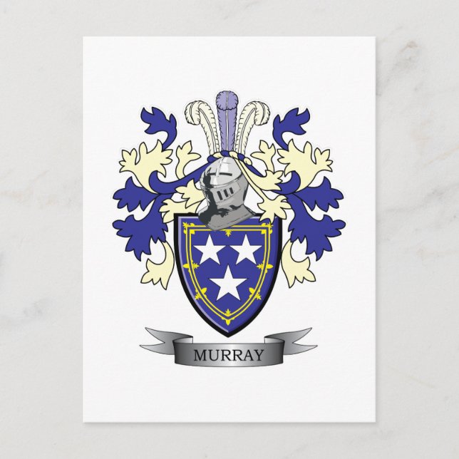 Carte Postale Armoiries de Murray Family Crest (Devant)