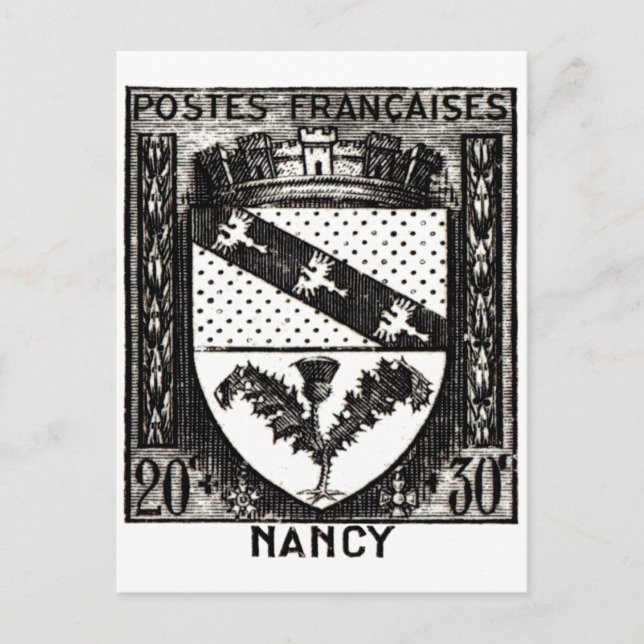 Carte Postale Armoiries de Nancy France (Devant)