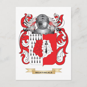Carte Postale Armoiries de Nightingale (Armoiries de la famille)