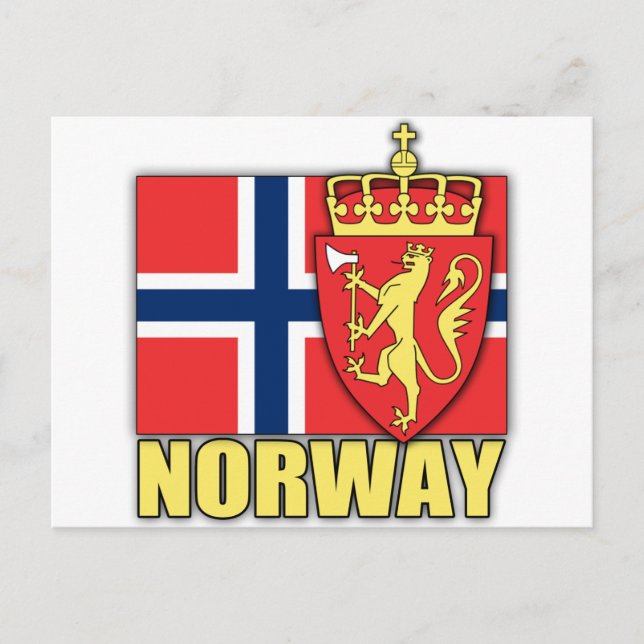 Carte Postale Armoiries de Norvège (Devant)