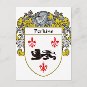 Carte Postale Armoiries de Perkins/crête de famille (mannequin)