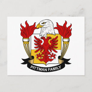 Carte Postale Armoiries de Pittman / Armoiries de famille