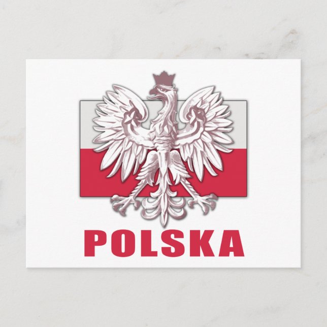 Carte Postale Armoiries de Pologne Polska (Devant)