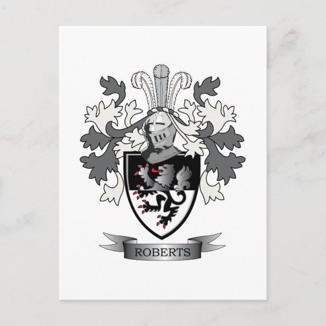 Carte Postale Armoiries de Roberts Family Crest (Devant)