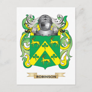 Carte Postale Armoiries de Robinson (Armoiries de la famille)
