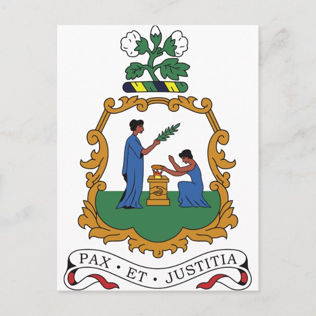 Carte Postale Armoiries de Saint-Vincent-et-les Grenadines (Devant)