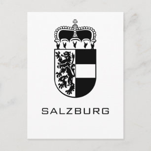 Carte Postale Armoiries de Salzbourg en monochrome Fine Art
