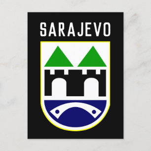 Carte Postale Armoiries de Sarajevo, Bosnie-Herzégovine