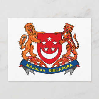 Carte Postale Armoiries de Singapour