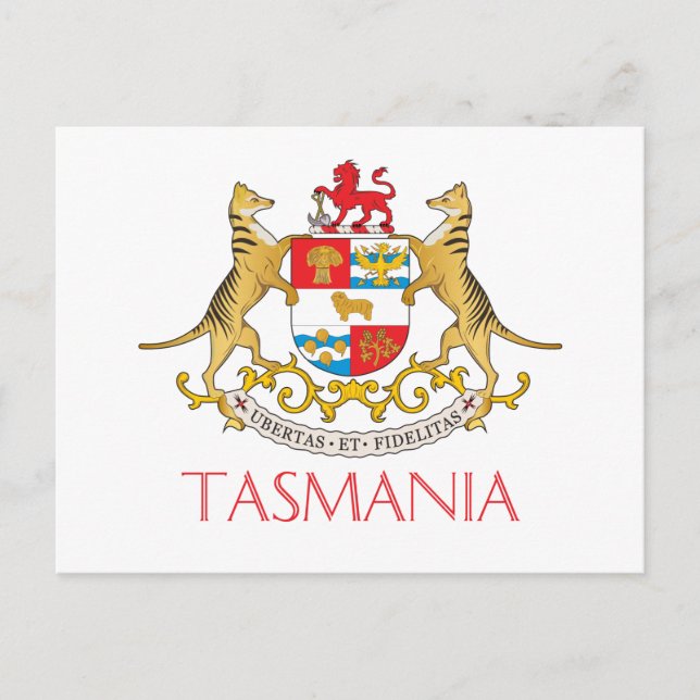 Carte Postale Armoiries de Tasmanie (Devant)