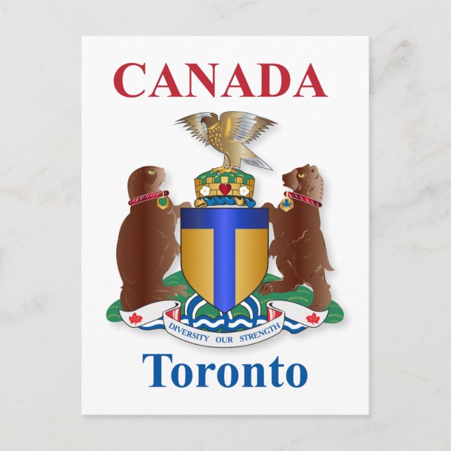 Carte Postale Armoiries de Toronto (Devant)