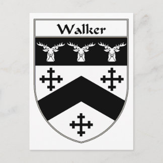 Carte Postale Armoiries de Walker/crête de famille