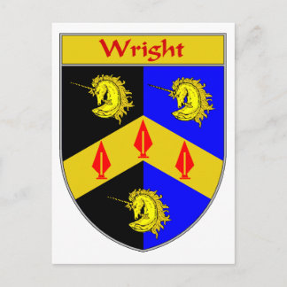 Carte Postale Armoiries de Wright/crête de famille